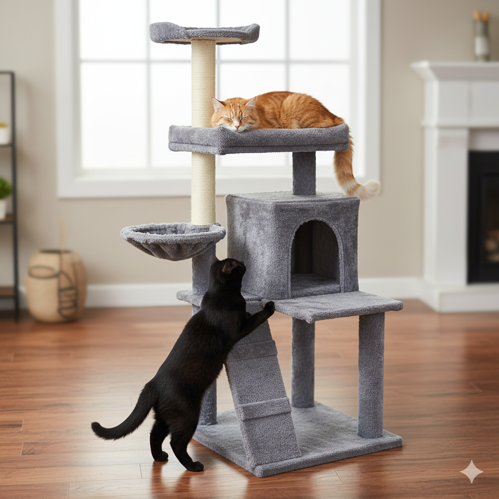 ARBOL RASCADOR GATO MODELO PARIS 49X49X132 CM