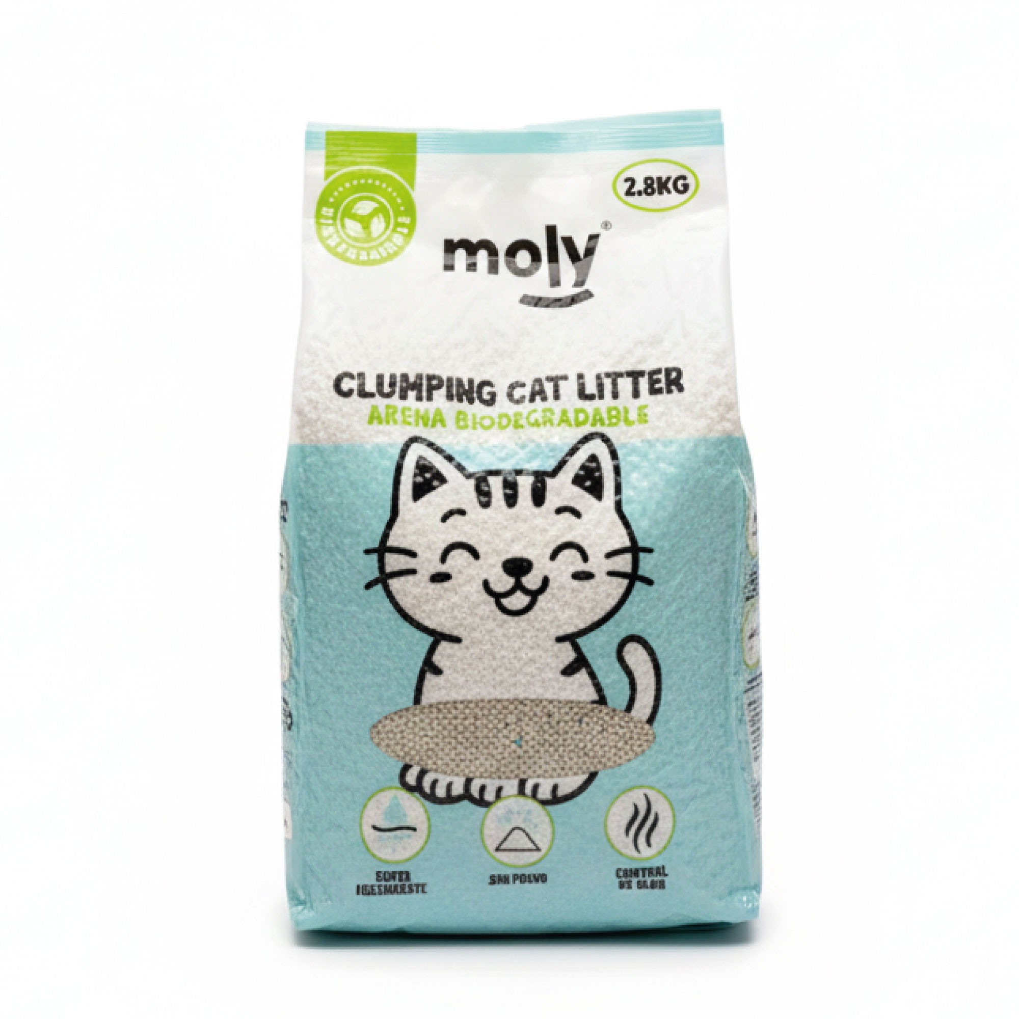 Arena para Gatos de Bentonita con Carbón Activo 2.8 kg | Máximo Control de Olores y Alta Absorción-3.73 L