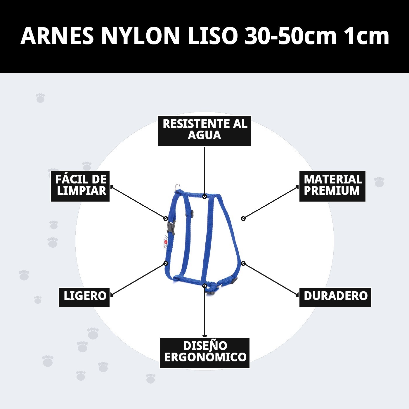 ARNES NYLON LISO 30-50cm 1cm