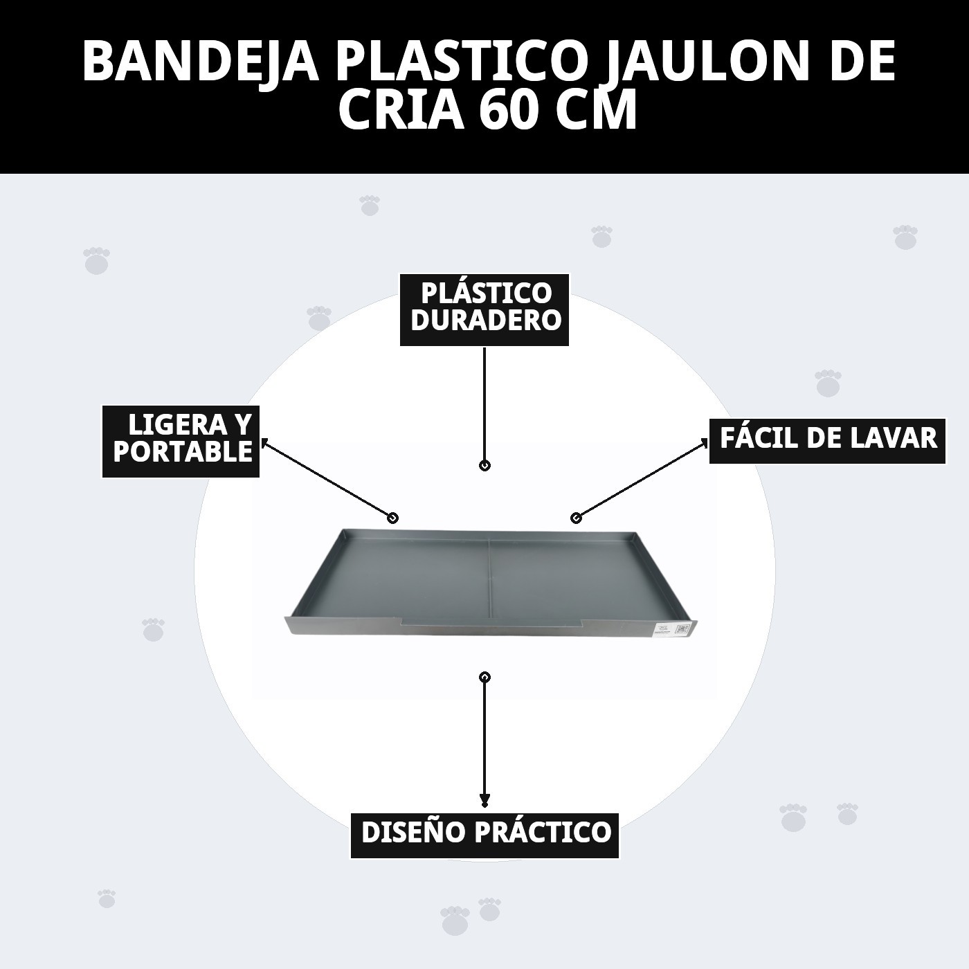 BANDEJA PLASTICO JAULON DE CRIA 60 CM