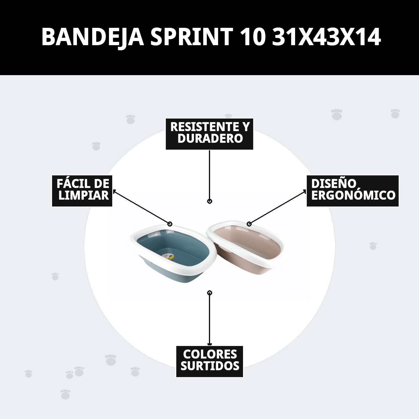 BANDEJA SPRINT 10 31X43X14