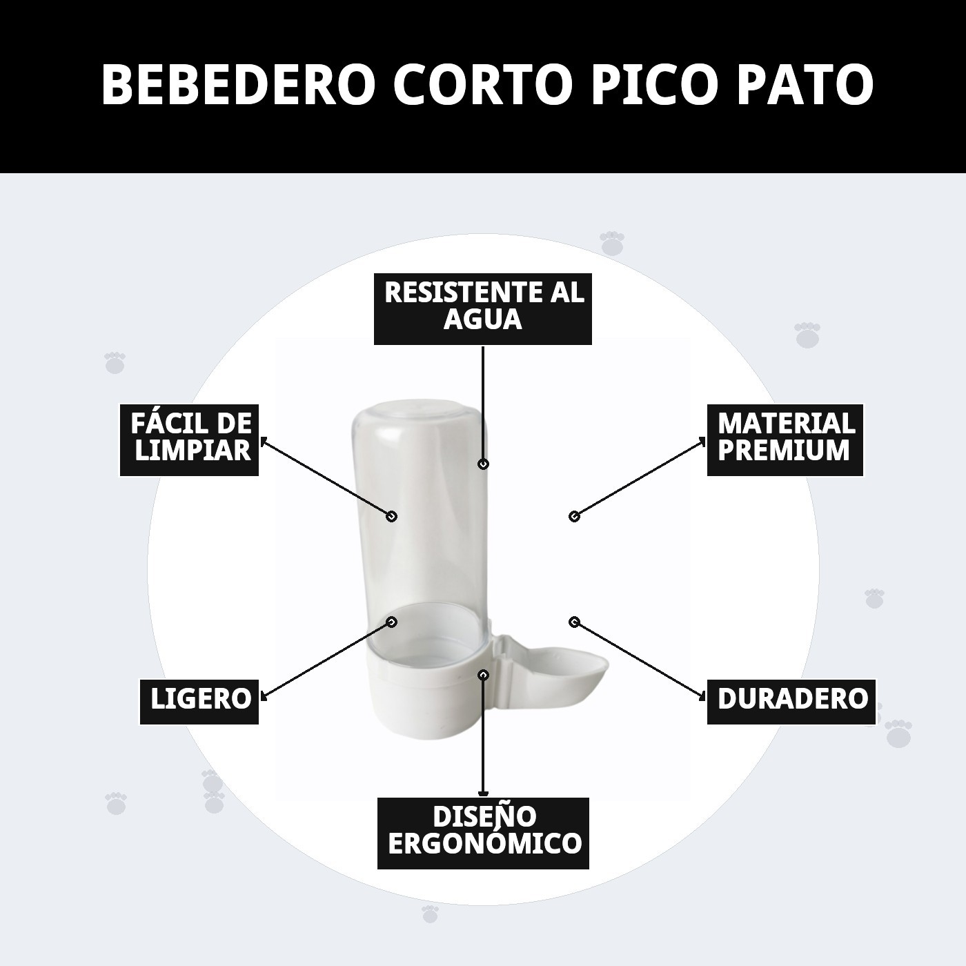BEBEDERO CORTO PICO PATO