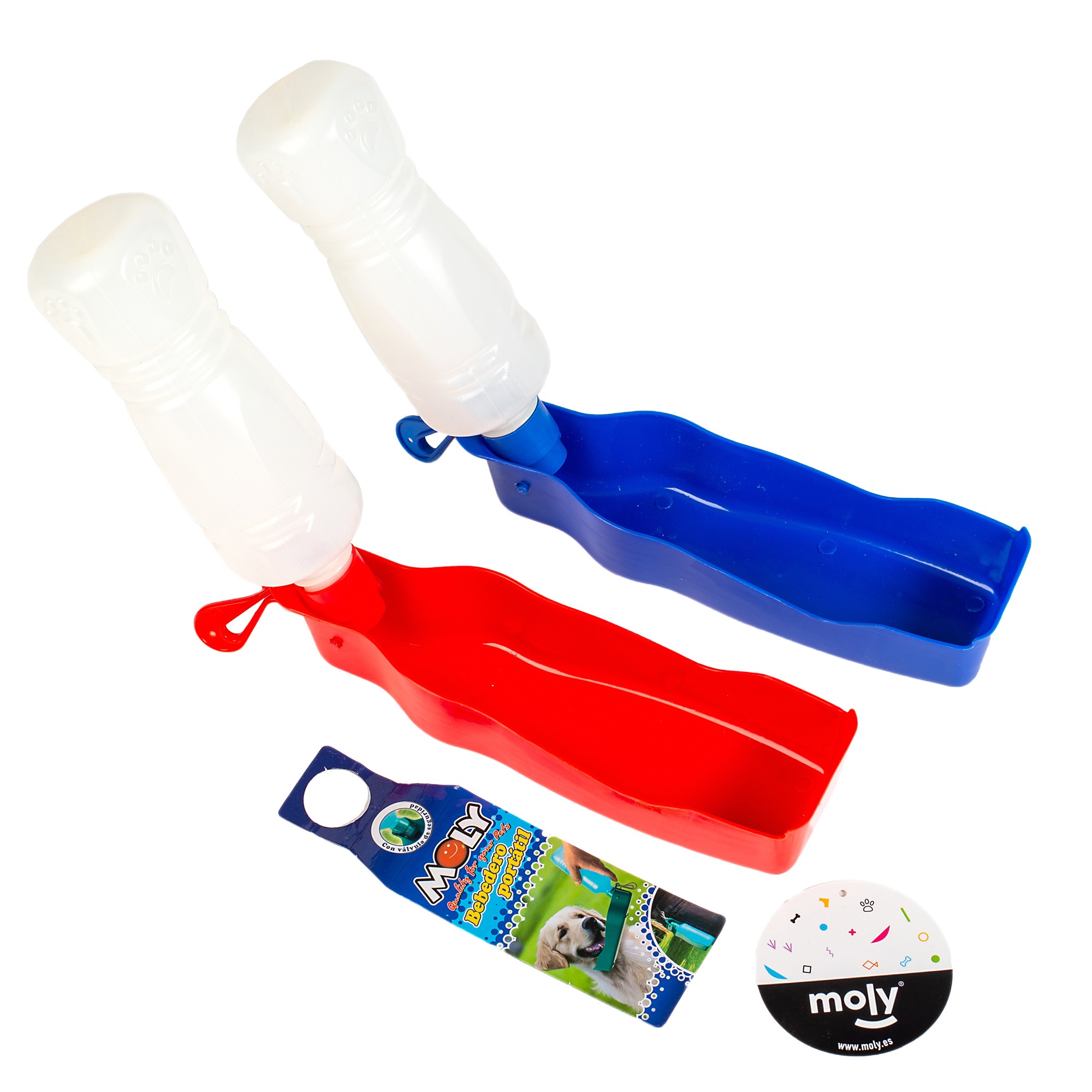 Bebedero de Viaje para Perros 500 ml | Hidratación Práctica y Segura en Paseos – Moly