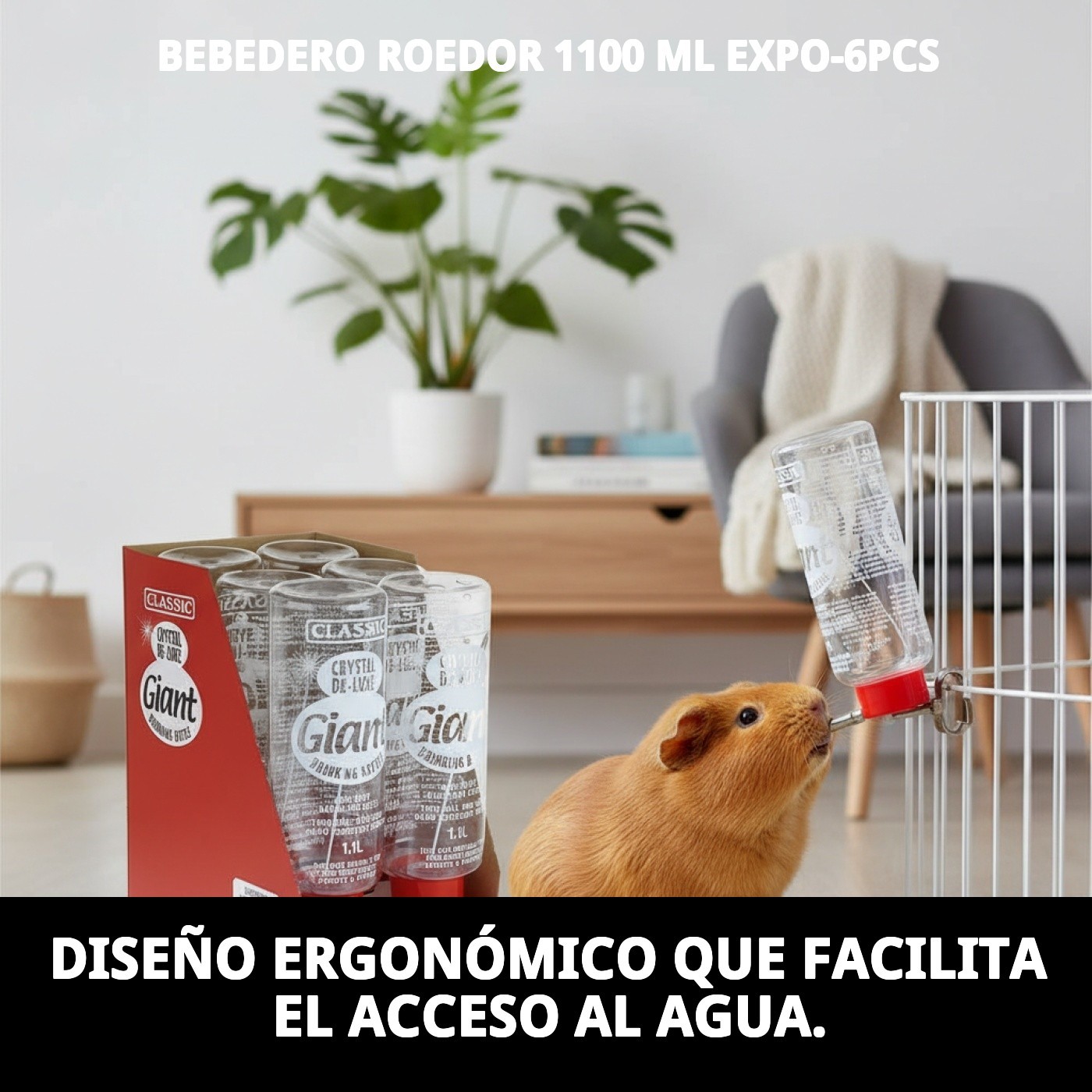 BEBEDERO ROEDOR 1100 ml EXPO-6PCS