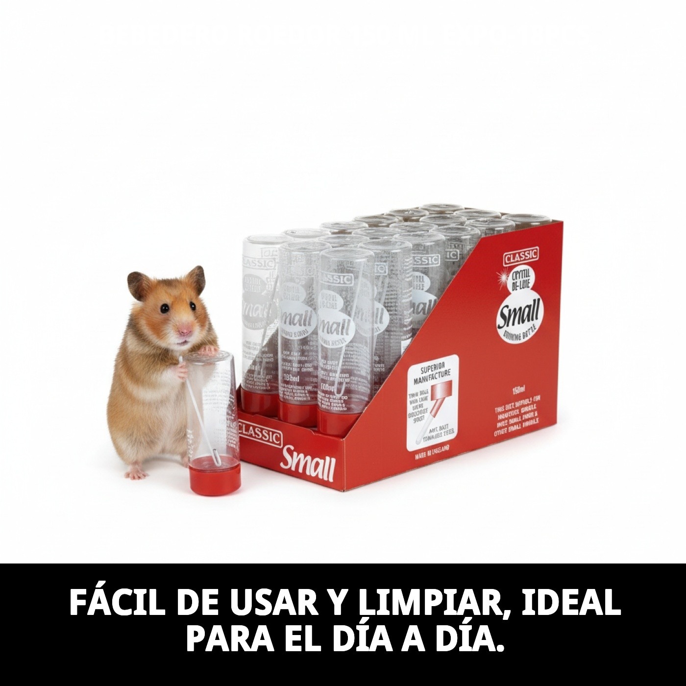 BEBEDERO ROEDOR 150 ml EXPO-18PCS