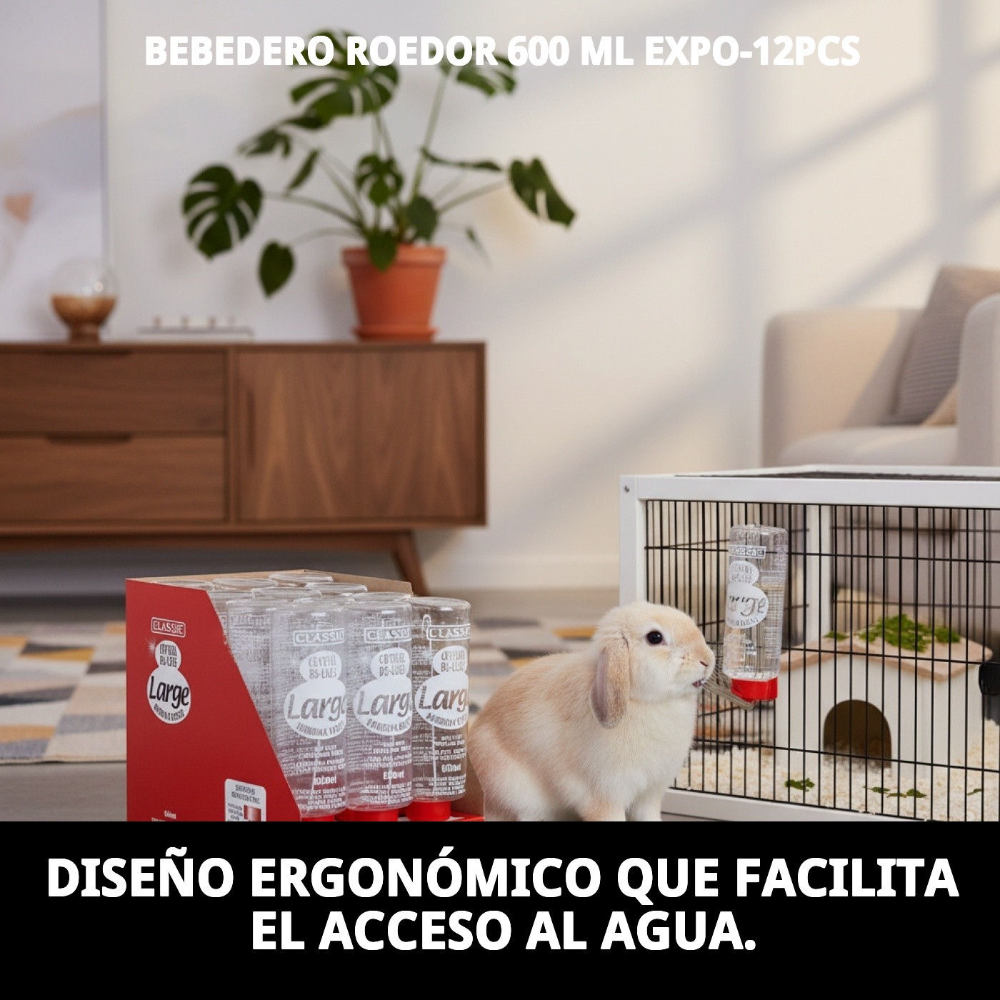 BEBEDERO ROEDOR 600 ml EXPO-12PCS