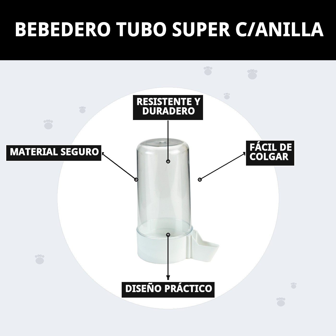 BEBEDERO TUBO SUPER C/ANILLA