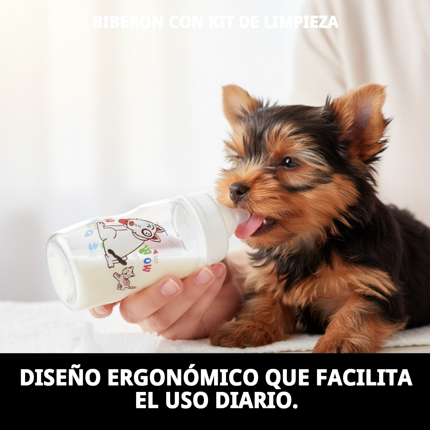 Biberón para Cachorros con Kit de Limpieza | Alimentación Segura y Práctica – Moly