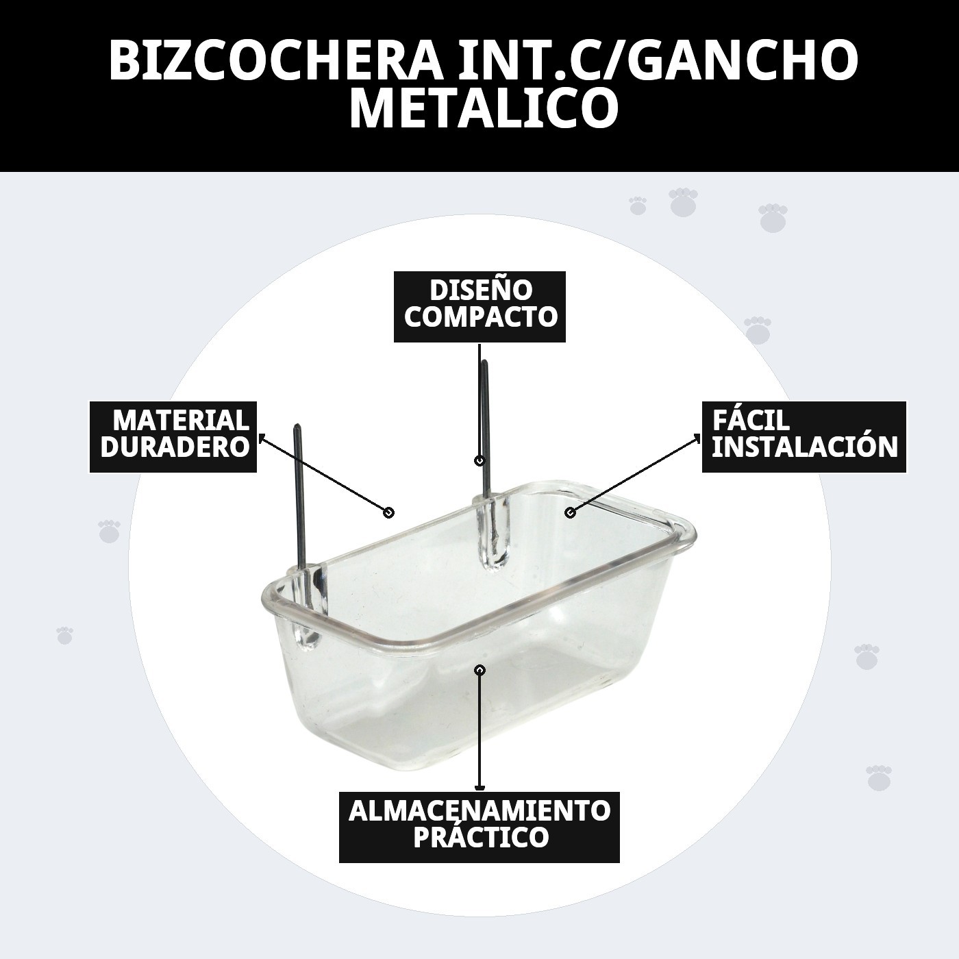 BIZCOCHERA INT.C/GANCHO METALICO