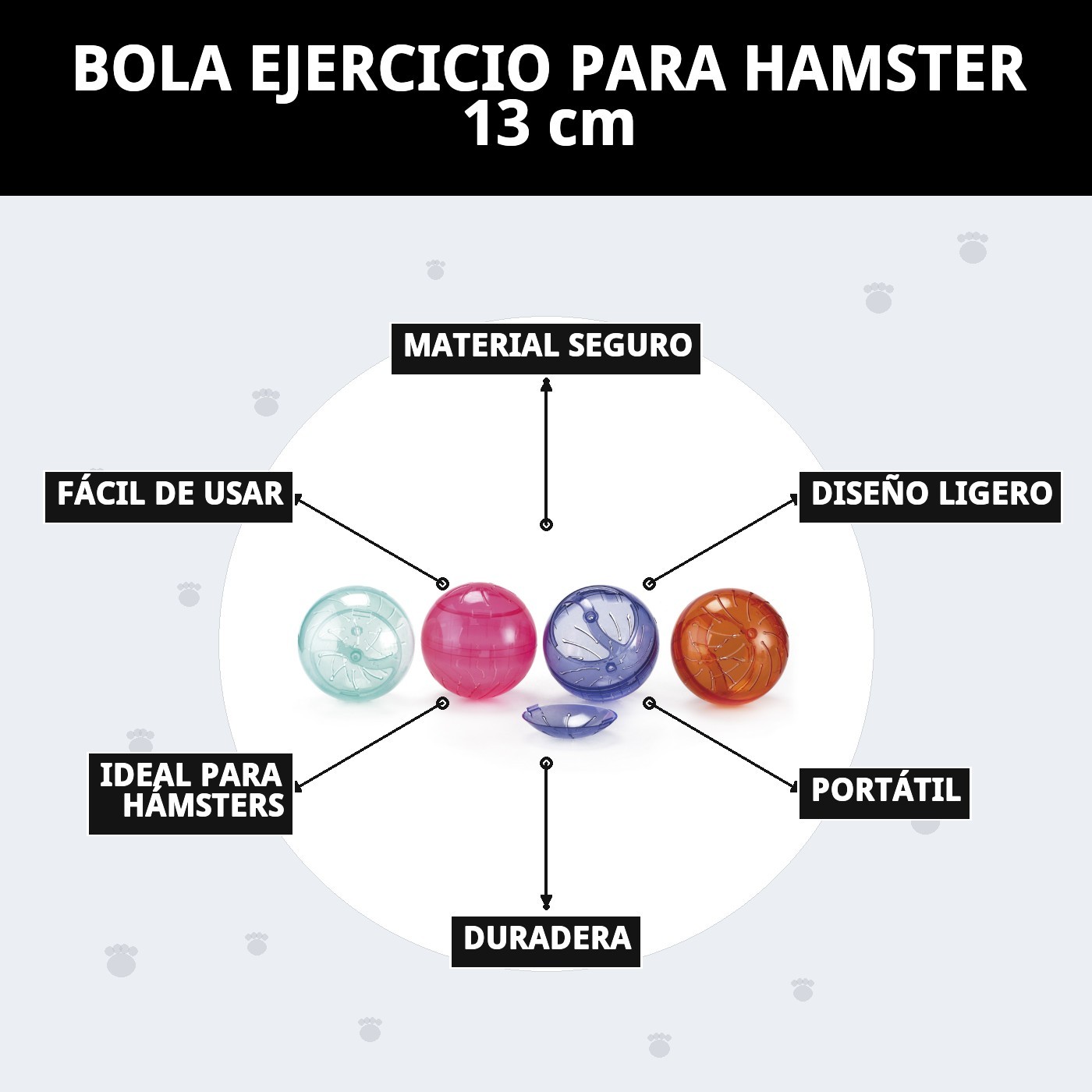 BOLA EJERCICIO PARA HAMSTER 13 cm