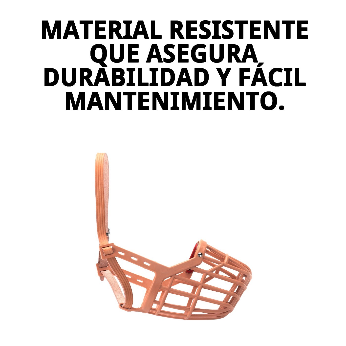 BOZAL CESTA CUERO Y PLASTIC N.3