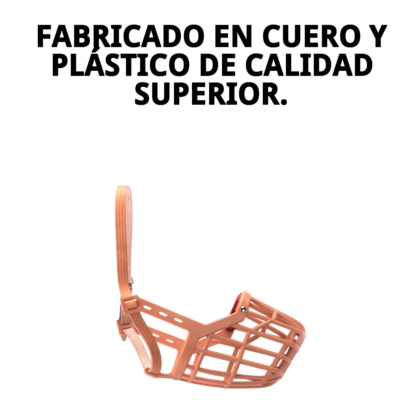 BOZAL CESTA CUERO Y PLASTIC N6