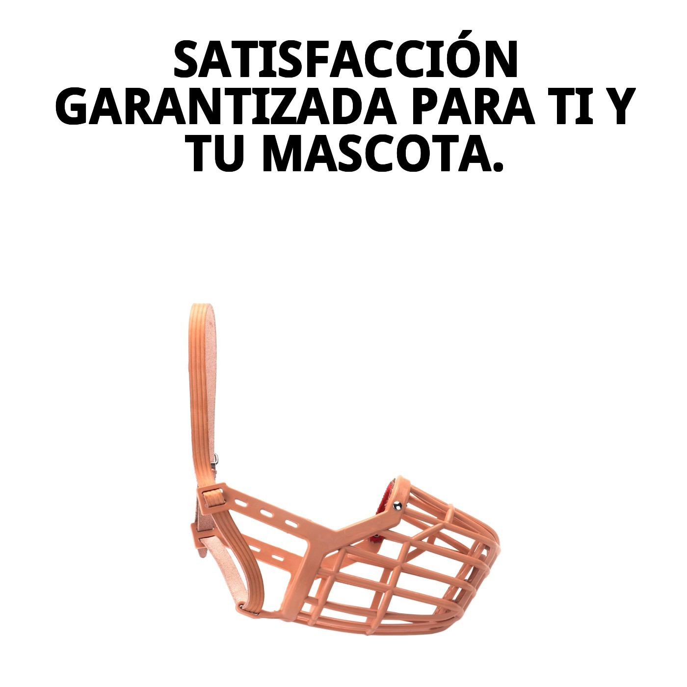 BOZAL CESTA CUERO Y PLASTIC N6