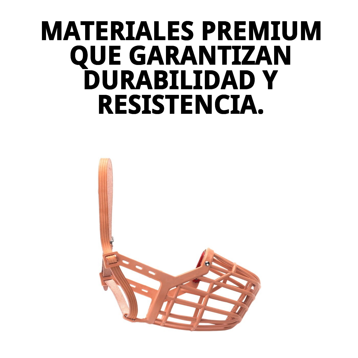 BOZAL CESTA CUERO Y PLASTIC N7