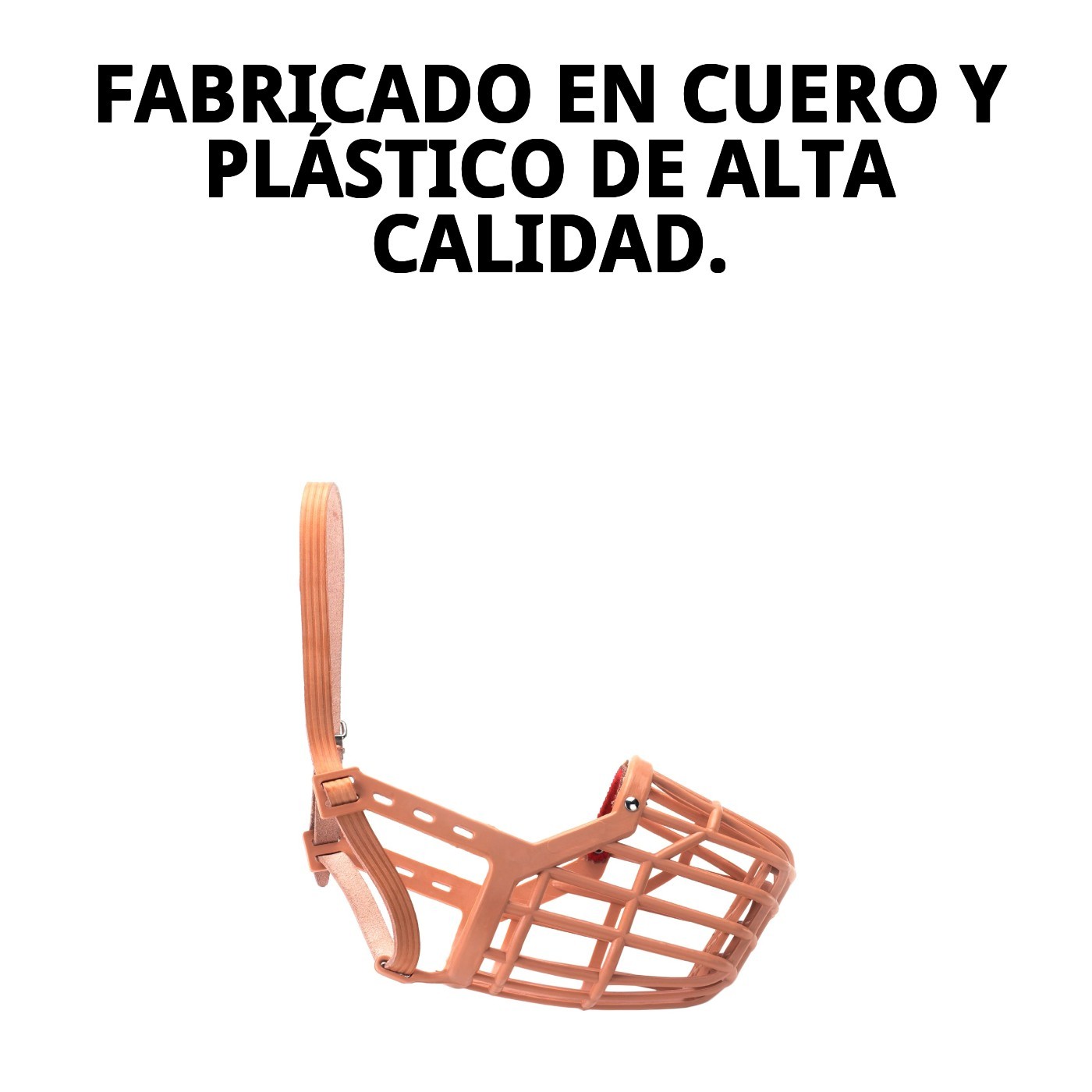 BOZAL CESTA CUERO Y PLASTIC N8