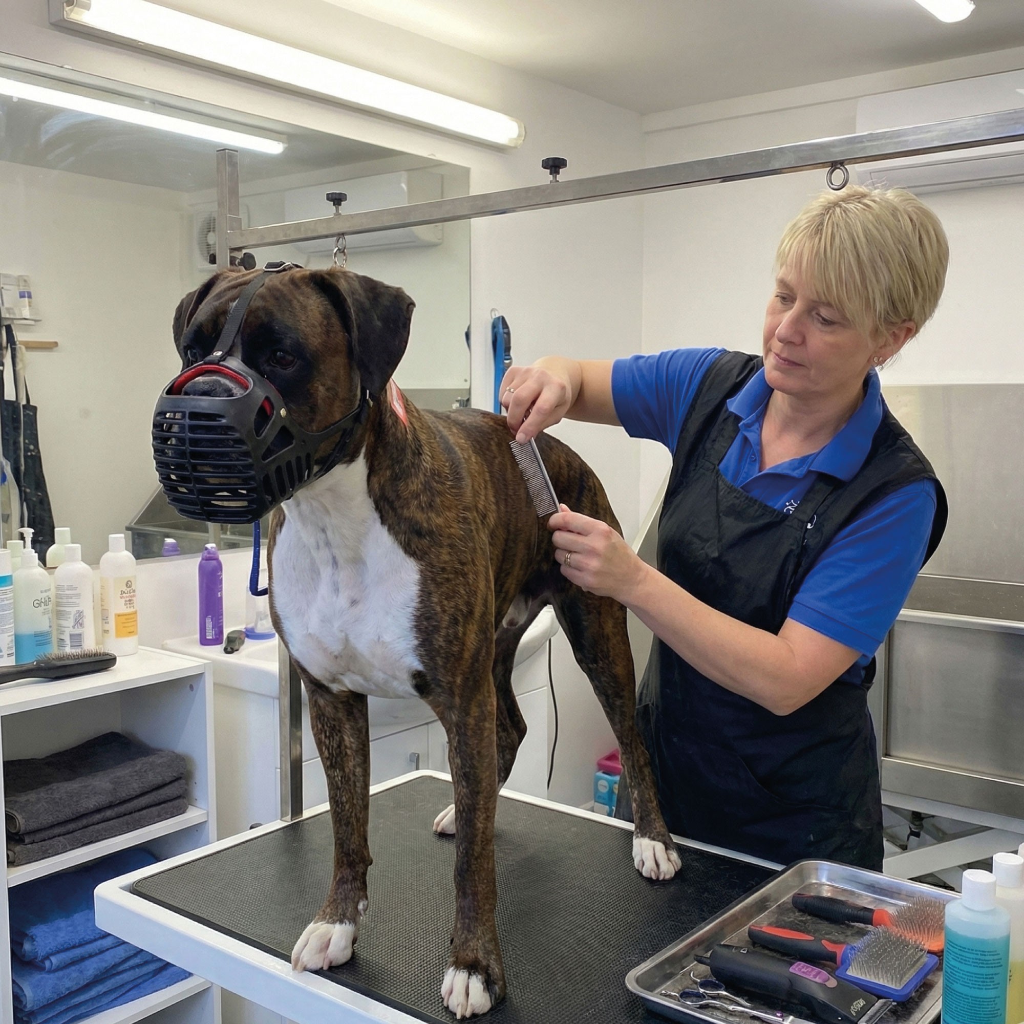 Bozal Cesta para Bóxer Nº4 Moly | Resistente, Cómodo y Transpirable-Especial Perros Hocico Ancho