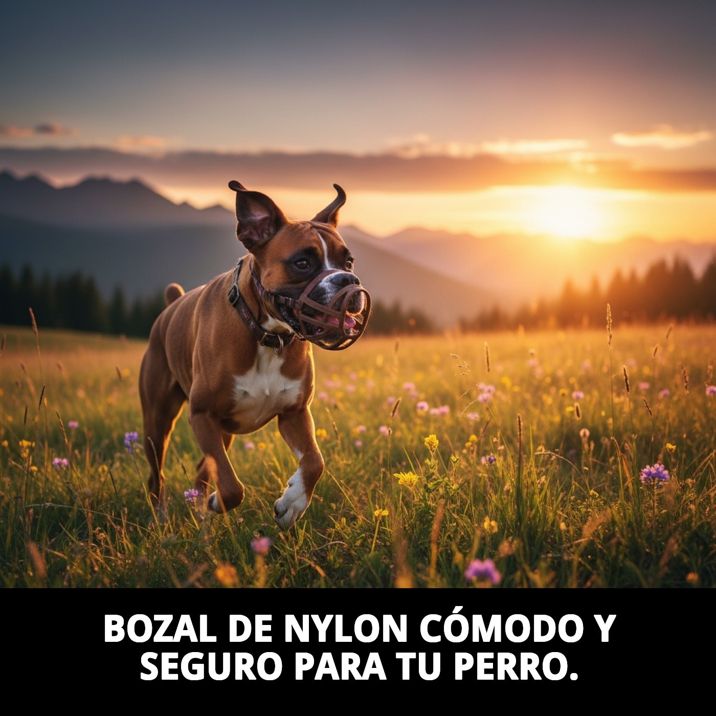 Bozal de Nylon para Boxer N.º 8 (31,5 cm) | Ajuste Seguro y Cómodo – Moly