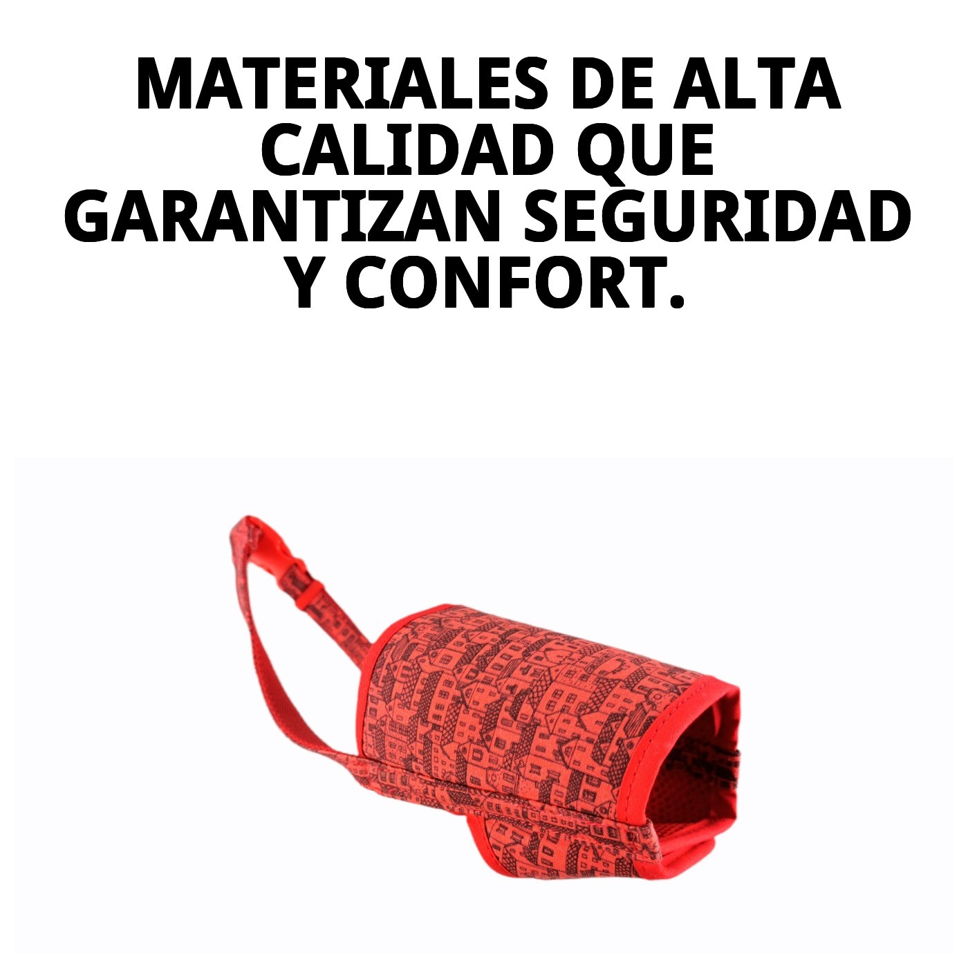 BOZAL DELUXE CASITAS ROJAS T-L