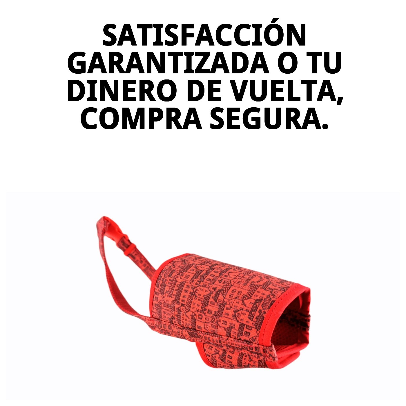 BOZAL DELUXE CASITAS ROJAS T-L