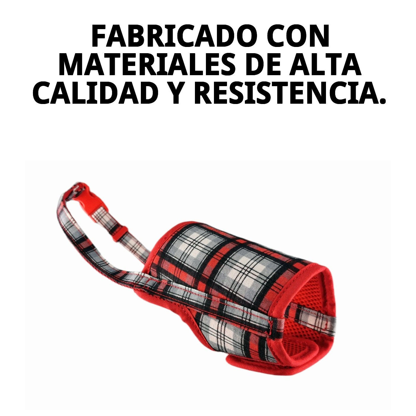 Bozal Deluxe Escocés Talla S Moly | Suave, Transpirable y Ajustable para Perros Pequeños