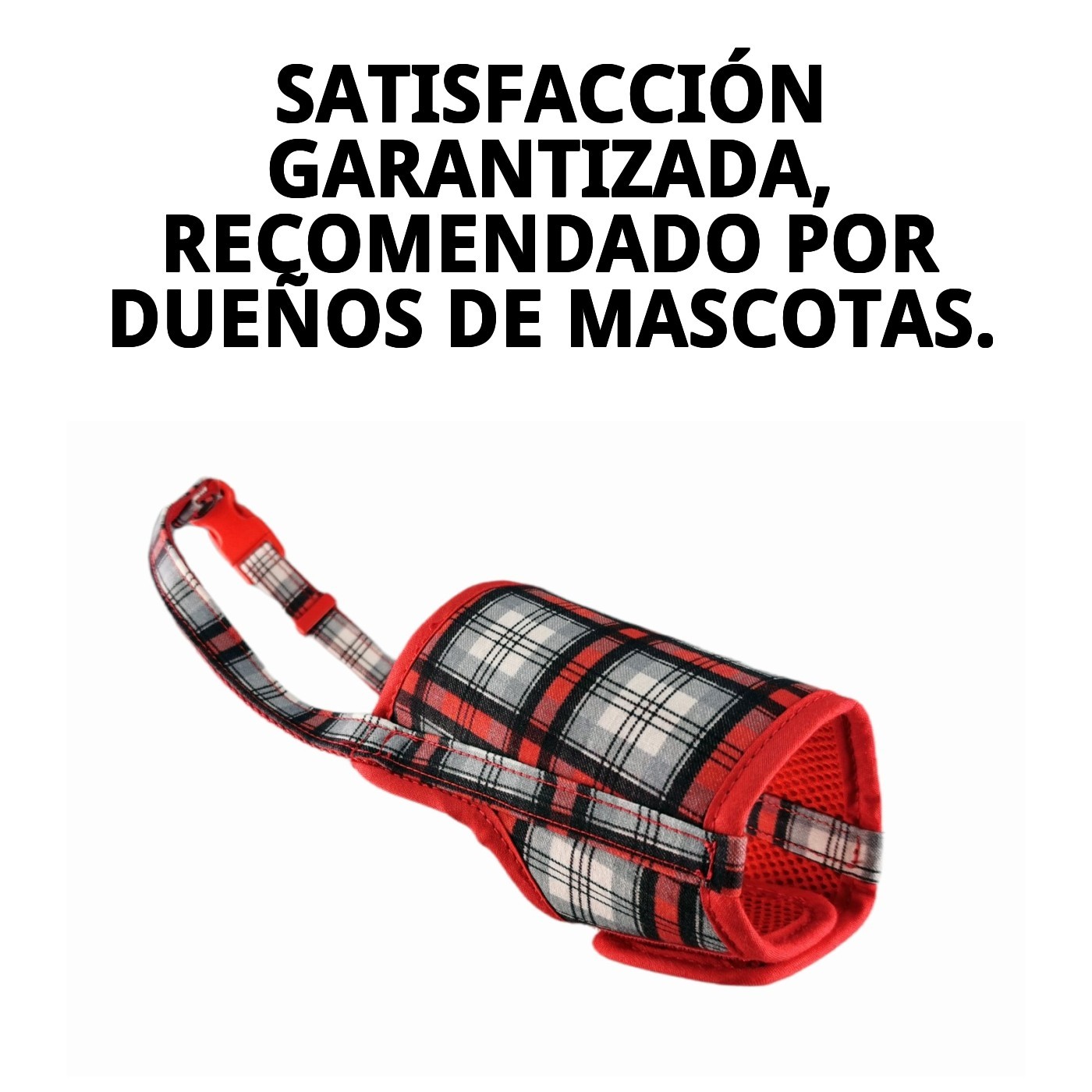 Bozal Deluxe Escocés Talla S Moly | Suave, Transpirable y Ajustable para Perros Pequeños