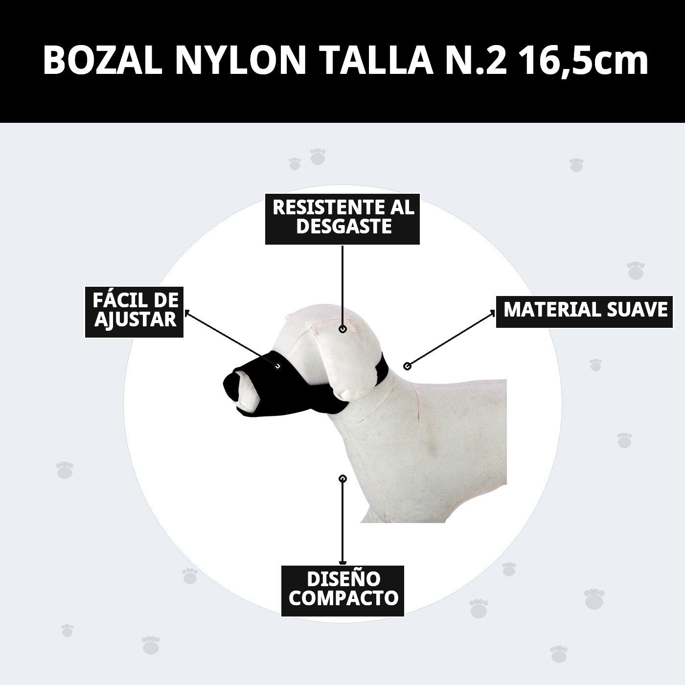 BOZAL NYLON TALLA N.2 16,5cm