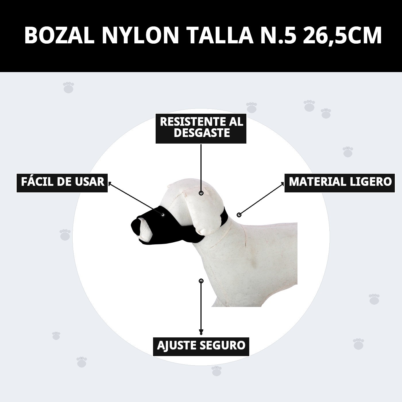 BOZAL NYLON TALLA N.5 26,5CM