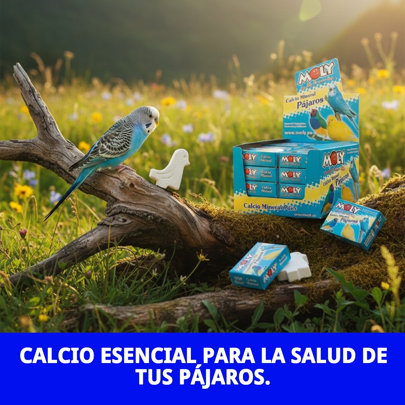 Calcio para Pájaros Moly-Expositor 30 unidades