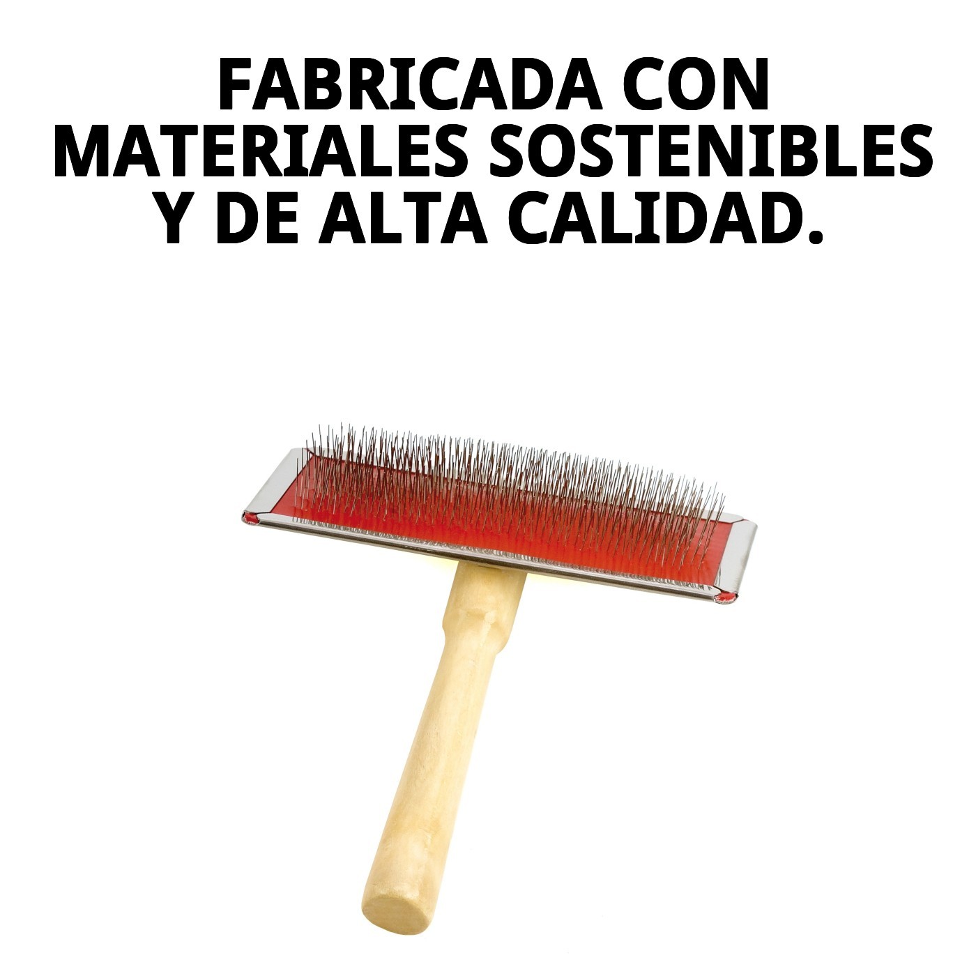 Carda Bambú Grande Moly | Cepillado Profesional para Pelajes Medios, Largos y Densos