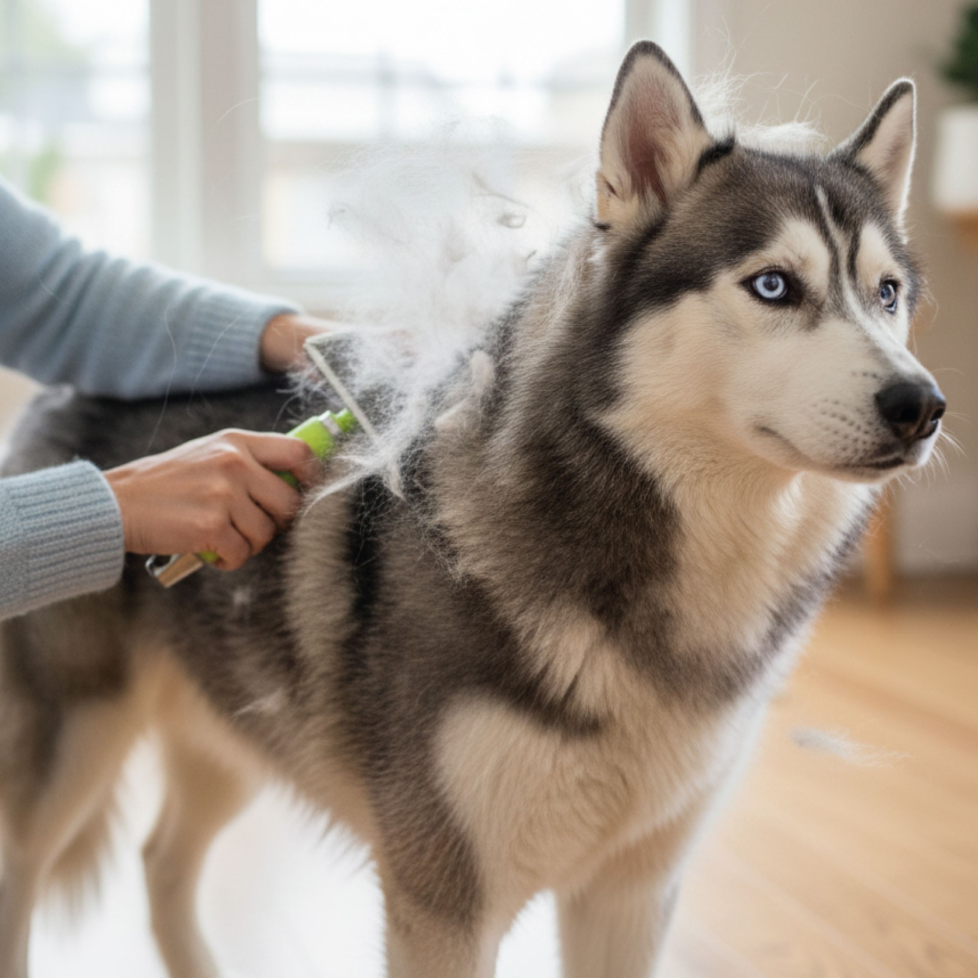 Carda Profesional de Silicona Mango Gel Terapéutico Moly | Cepillo para Perros de Razas Grandes