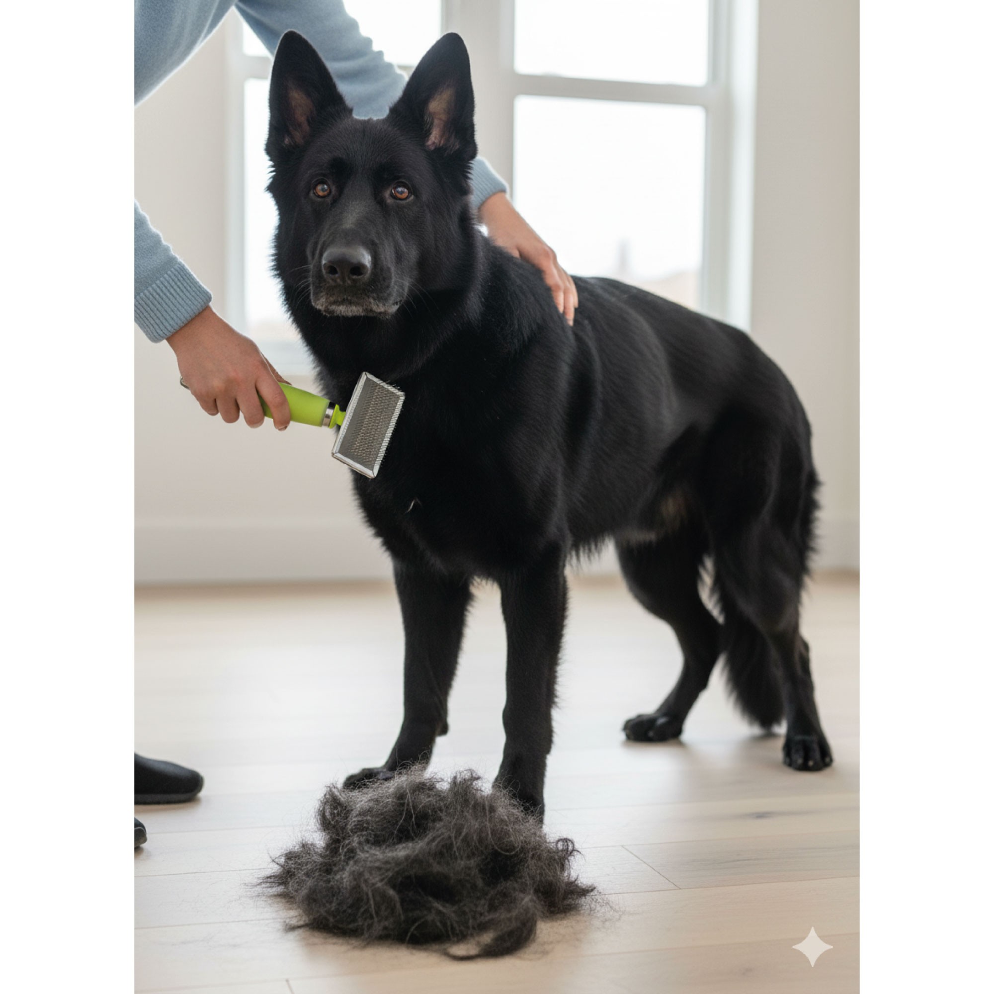 Carda Profesional de Silicona Mango Gel Terapéutico Moly | Cepillo para Perros de Razas Grandes