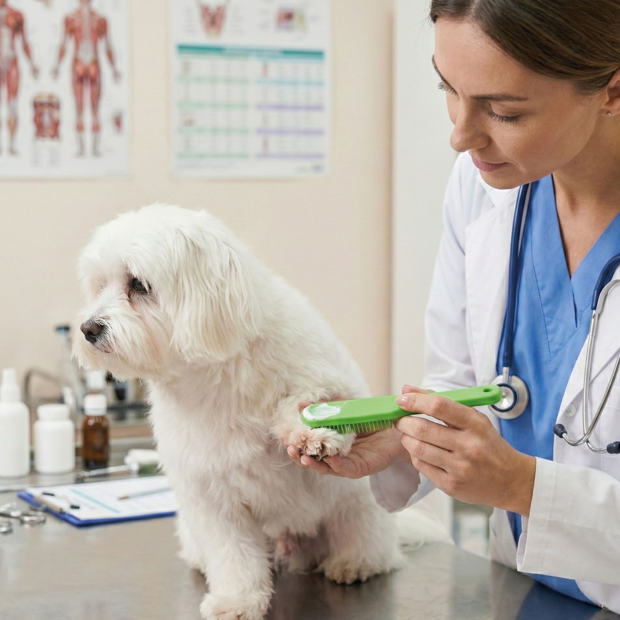 Cepillo Multiusos de Silicona 26 cm Moly | Especial para Perros con Dermatitis y Piel Sensible