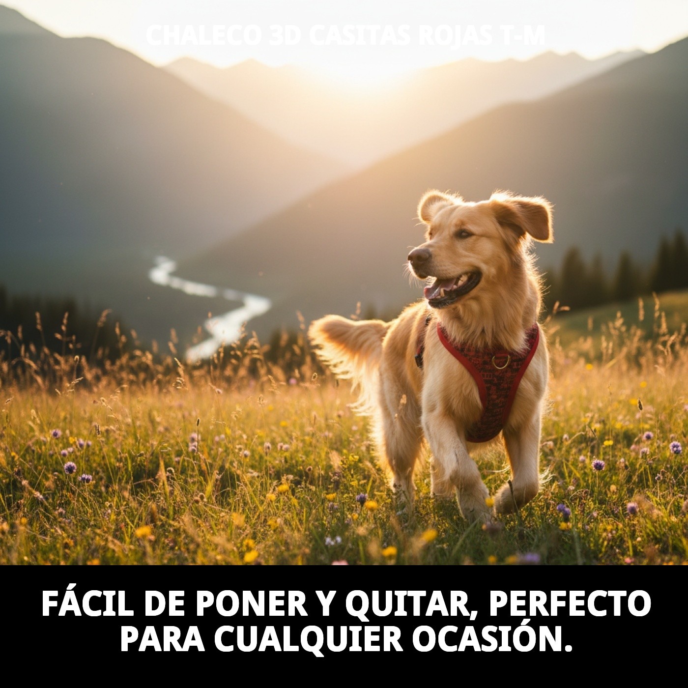 CHALECO 3D CASITAS ROJAS T-M