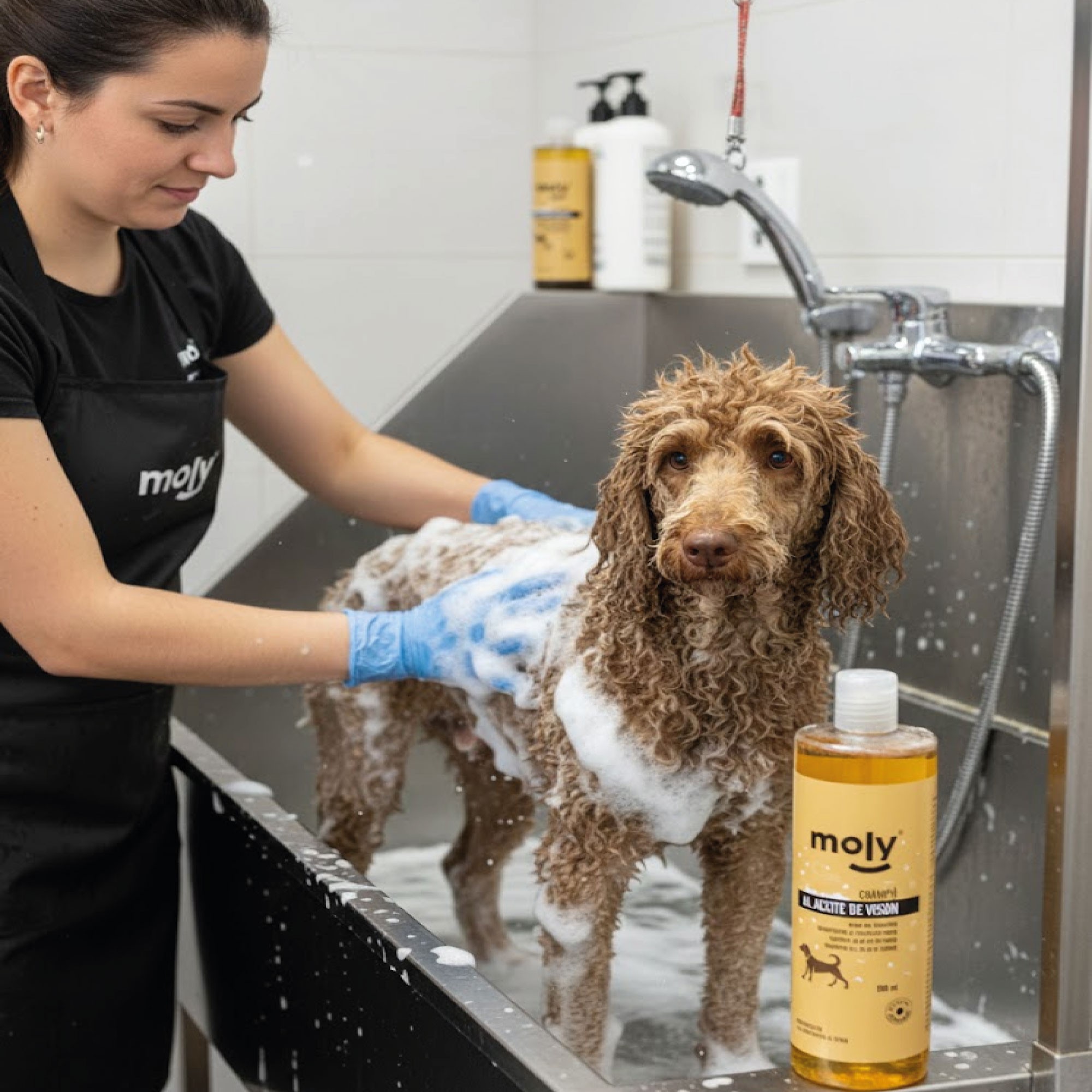 Champú Aceite de Visón 500 ml Moly | Nutrición Profunda y Brillo Intenso para Pelos Largos y Delicados