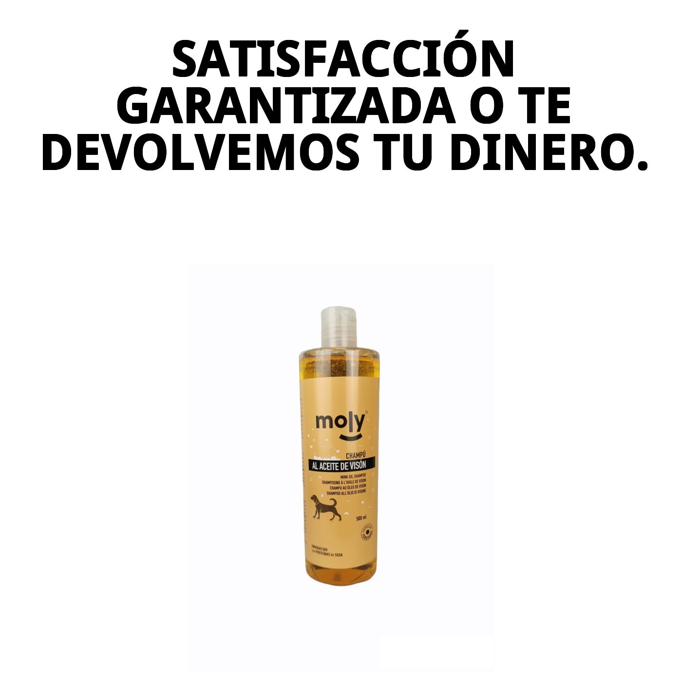 Champú Aceite de Visón 500 ml Moly | Nutrición Profunda y Brillo Intenso para Pelos Largos y Delicados