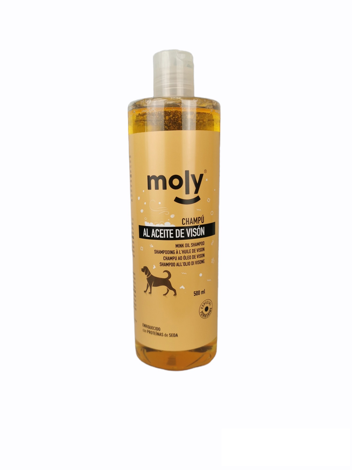 Champú Aceite de Visón 500 ml Moly | Nutrición Profunda y Brillo Intenso para Pelos Largos y Delicados