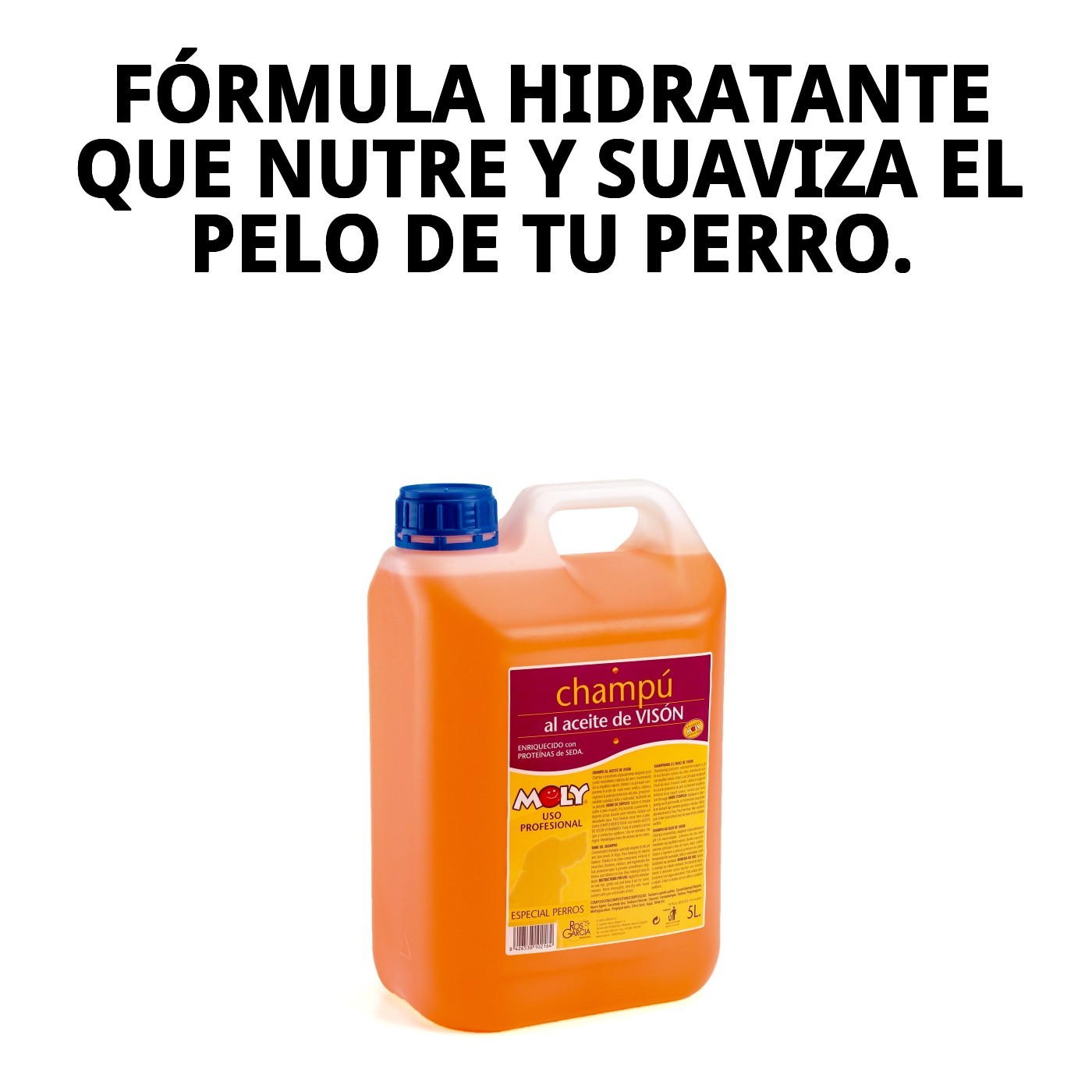 Champú Aceite de Visón Yorkshire 5 L Moly | Nutrición Profunda, Brillo y Suavidad para Pelos Largos