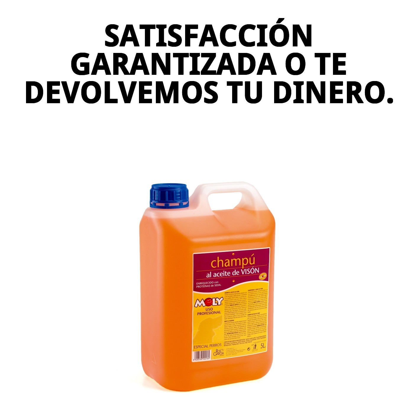 Champú Aceite de Visón Yorkshire 5 L Moly | Nutrición Profunda, Brillo y Suavidad para Pelos Largos