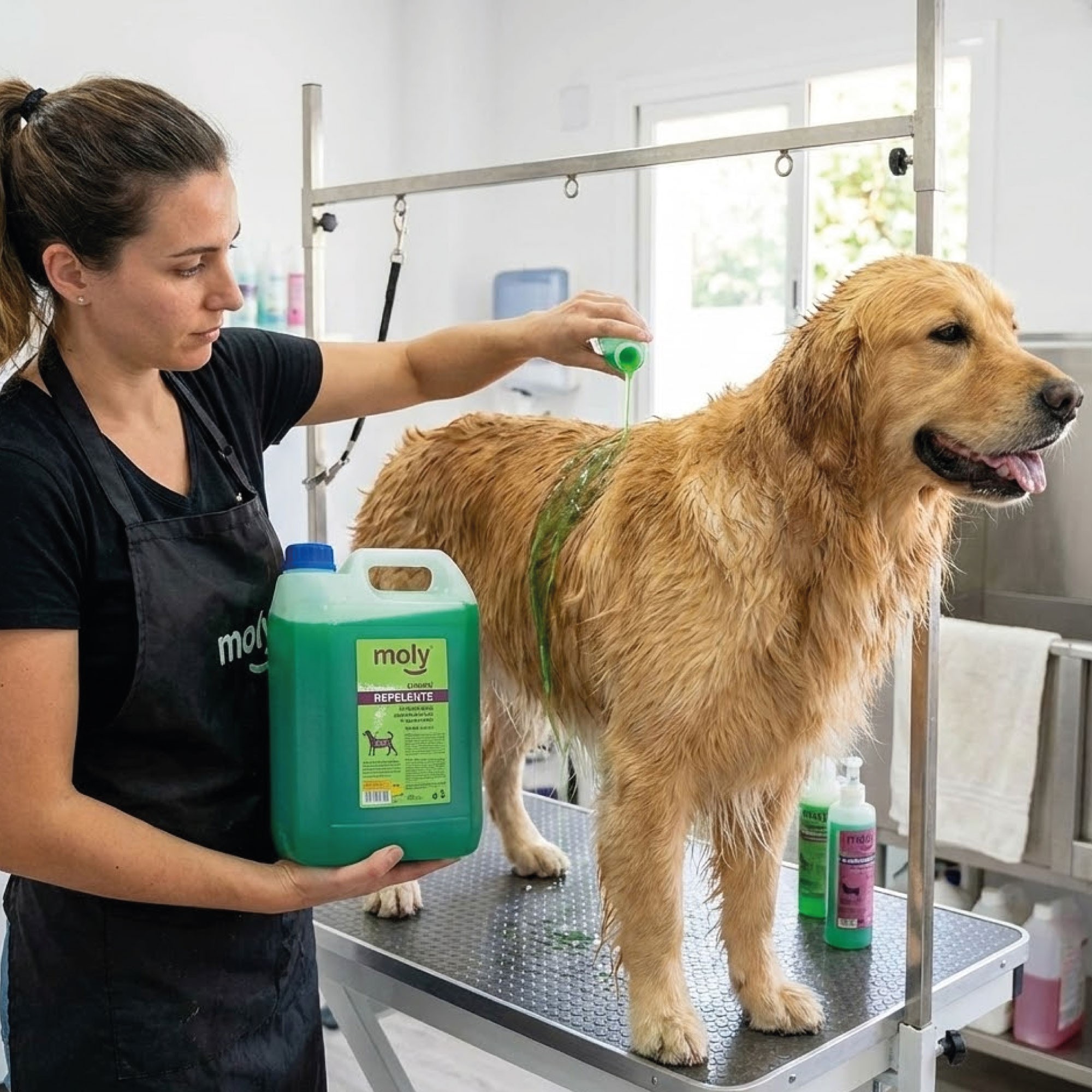 Champú Menta Fresh Repelente 250 ml Moly | Limpieza Refrescante y Suave para Perros de Todas las Razas
