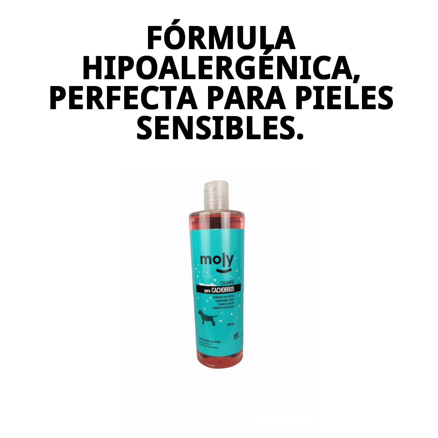 Champú para Cachorros 500 ml Moly | Limpieza Ultra Suave para Pieles Sensibles