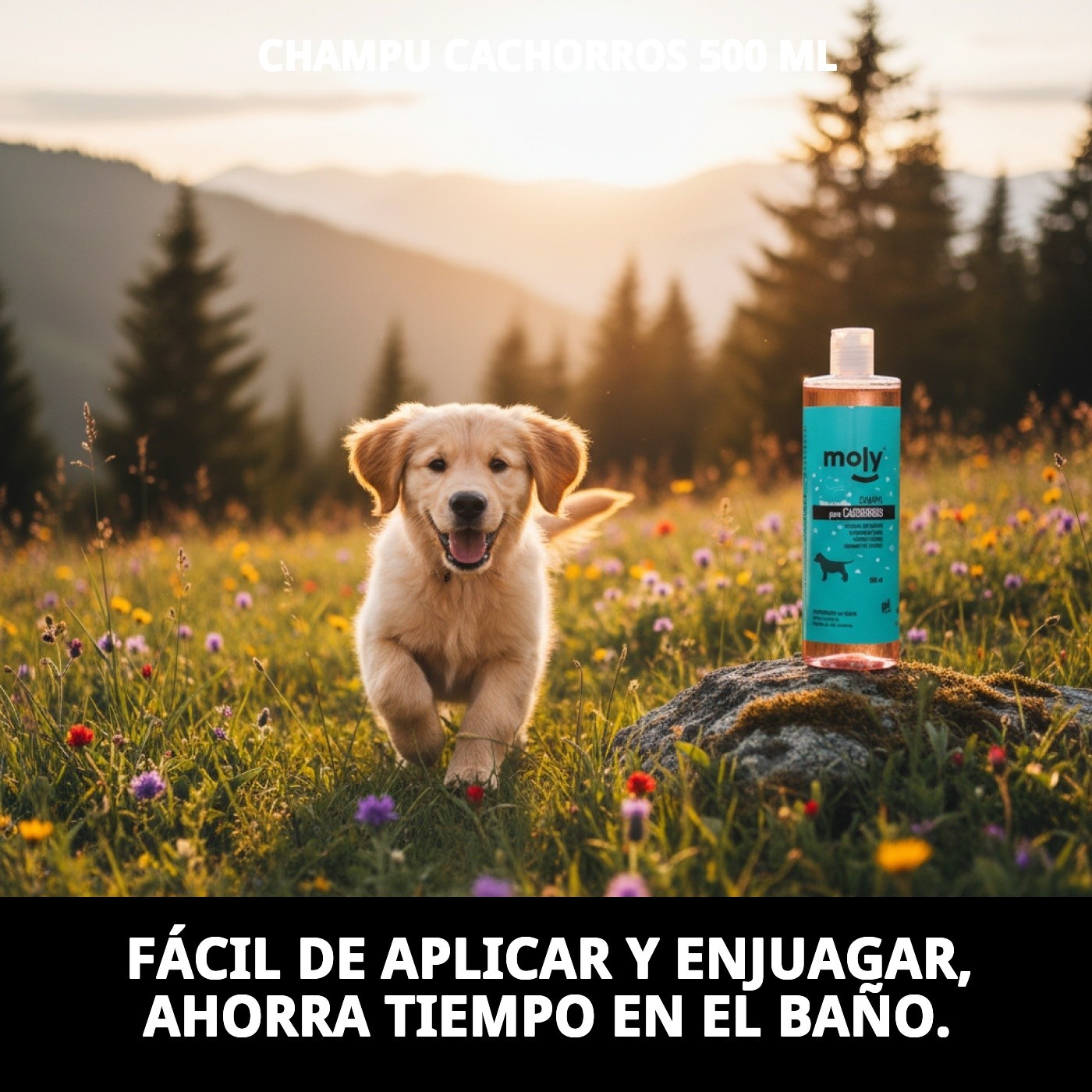 Champú para Cachorros 500 ml Moly | Limpieza Ultra Suave para Pieles Sensibles
