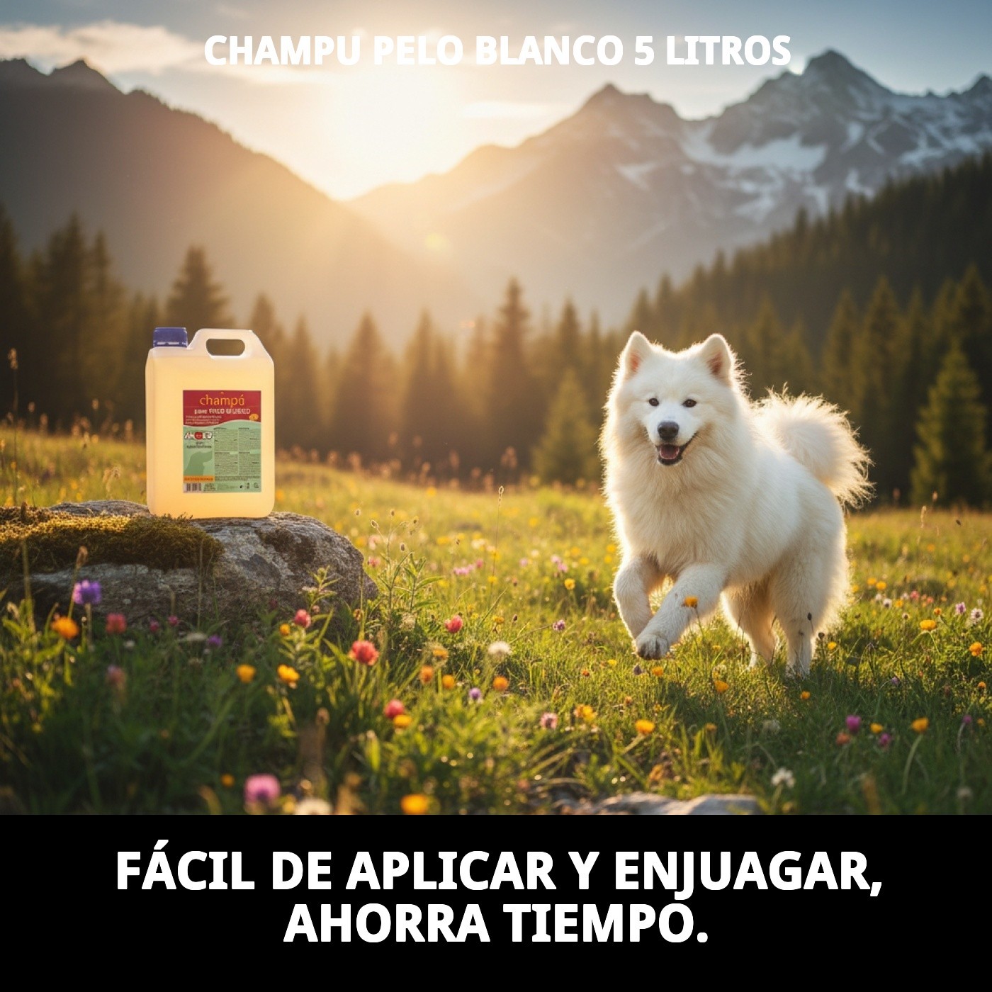 Champú Pelo Blanco Moly 5 L | Ilumina, Desamarilla y Realza el Brillo de Pelajes Claros