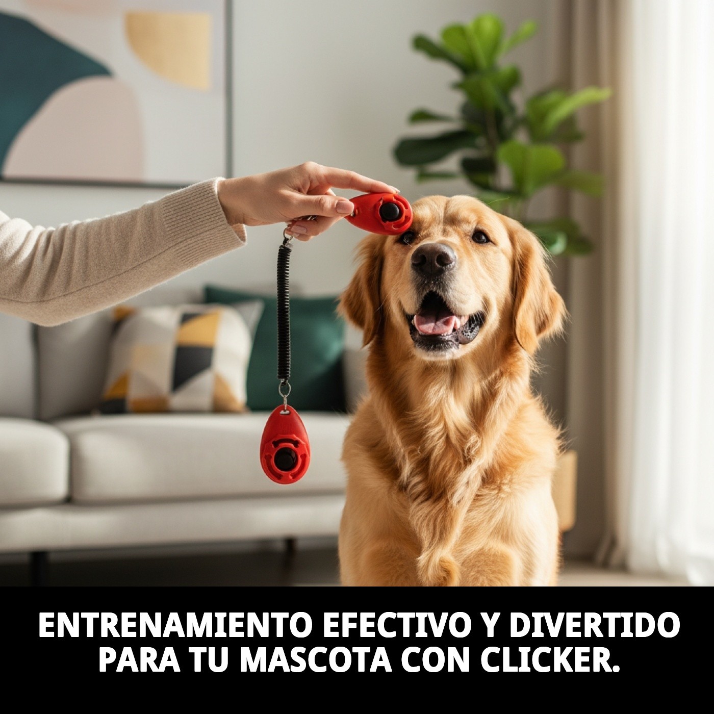 Clicker Training con Mosquetón Moly | Herramienta de Adiestramiento Precisa y Fácil de Usar