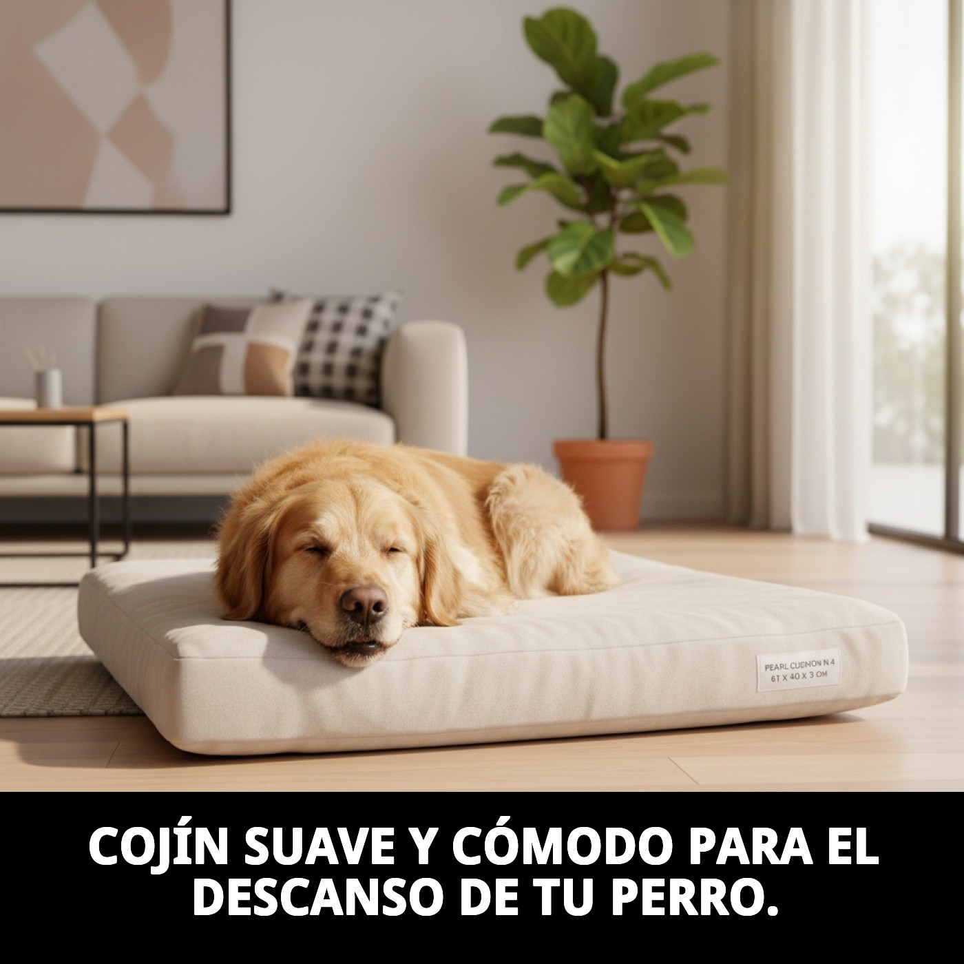 COJIN PERLA N.4 61 X 40 X 3 CM.