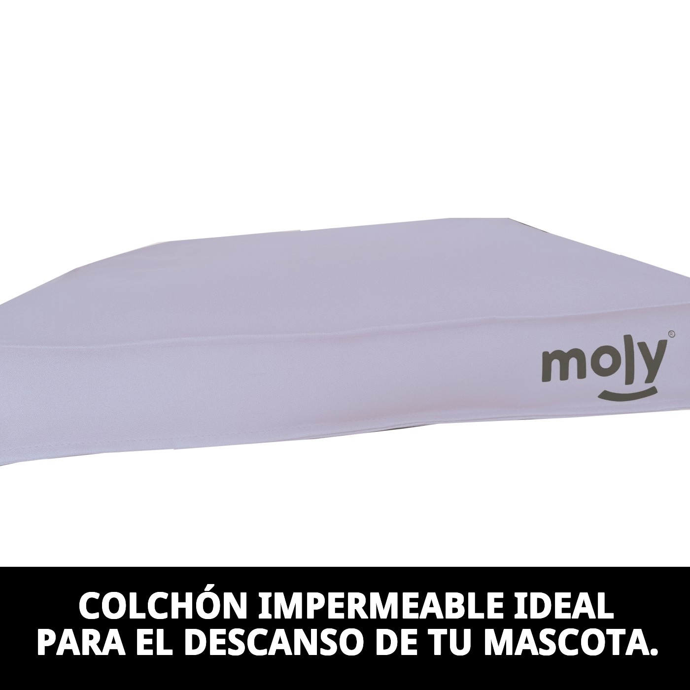 Colchón Waterproof Gris T-2 90×60×10 Moly | Cama Impermeable y Cómoda para Perros Medianos