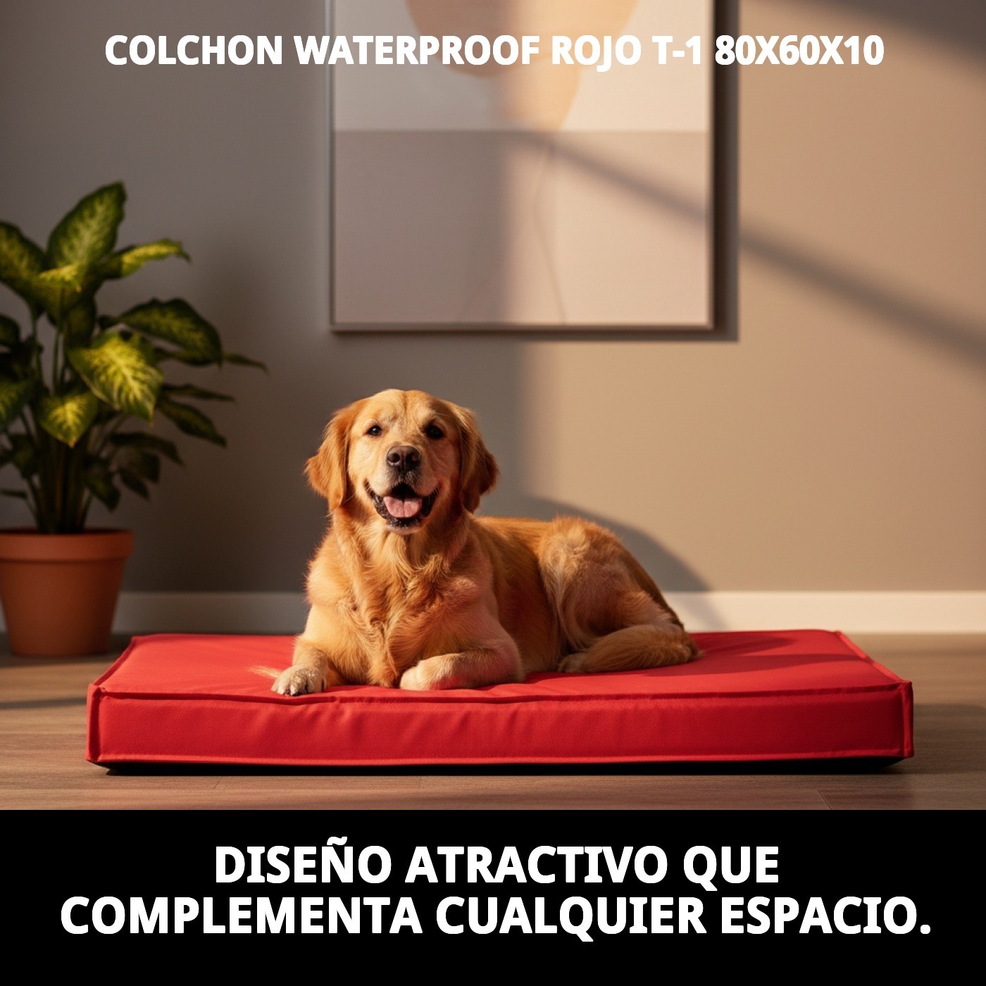 COLCHON WATERPROOF ROJO T-1 80X60X10
