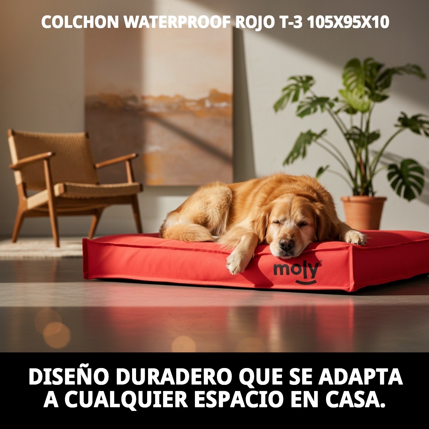 COLCHON WATERPROOF ROJO T-3 105X95X10
