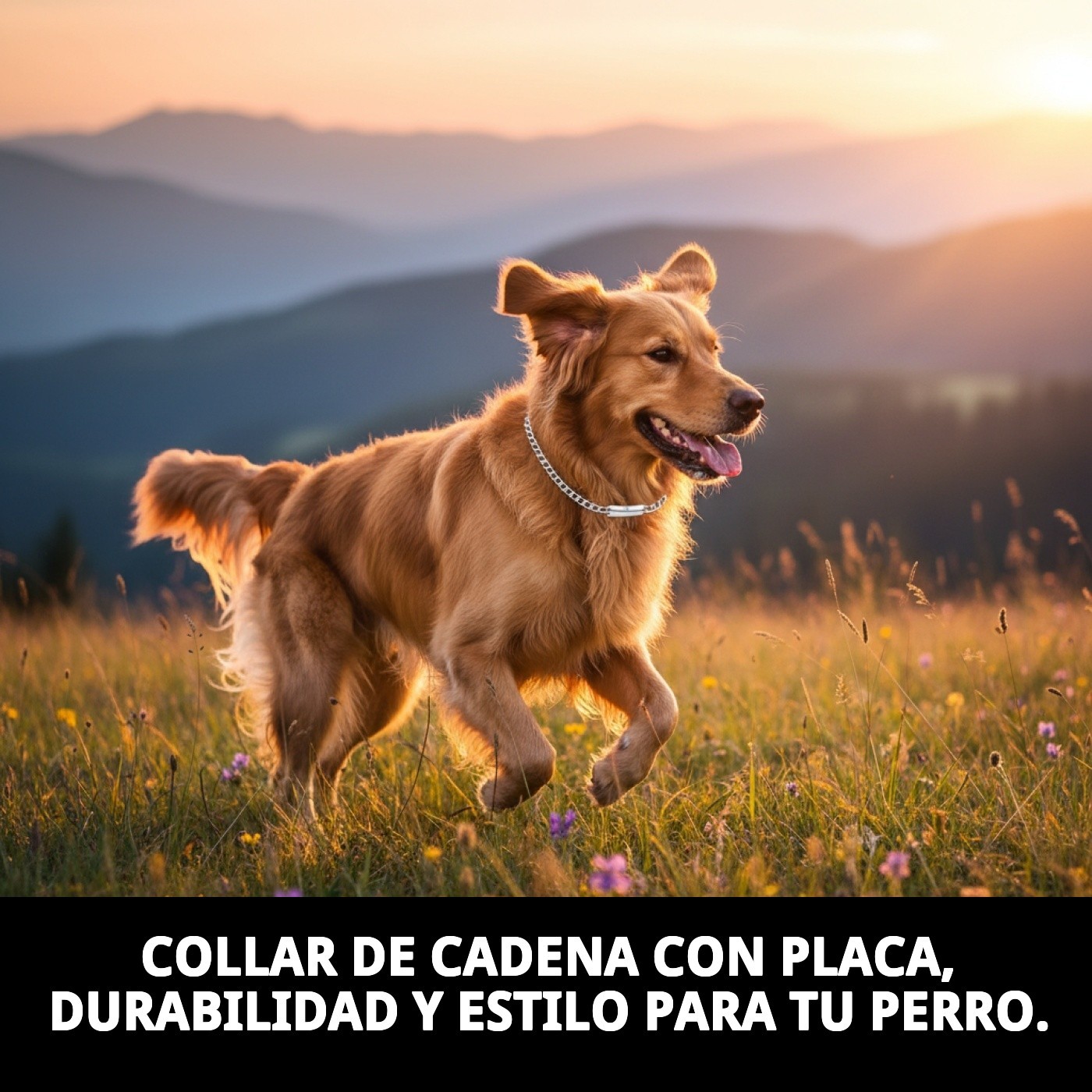 COLLAR CADENA C/PLACA 40cm X 3mm