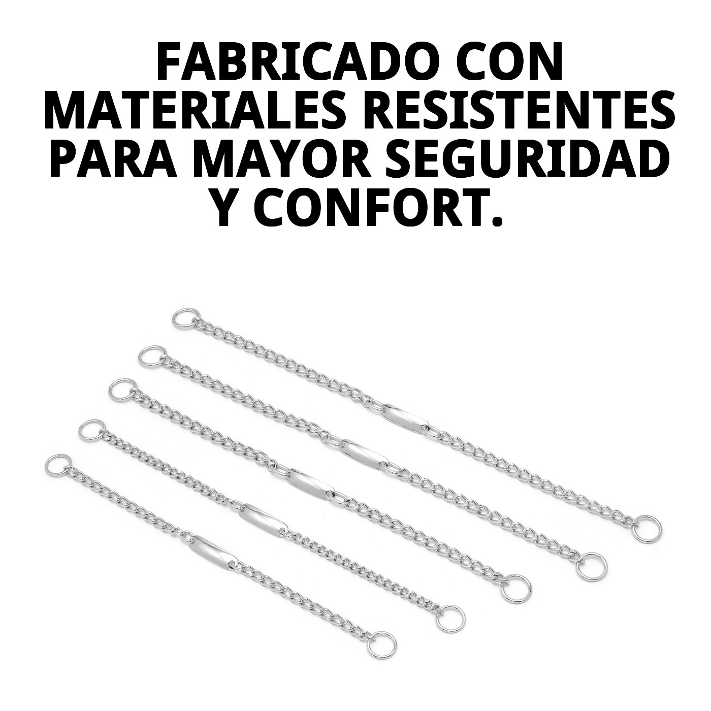 COLLAR CADENA C/PLACA 40cm X 3mm