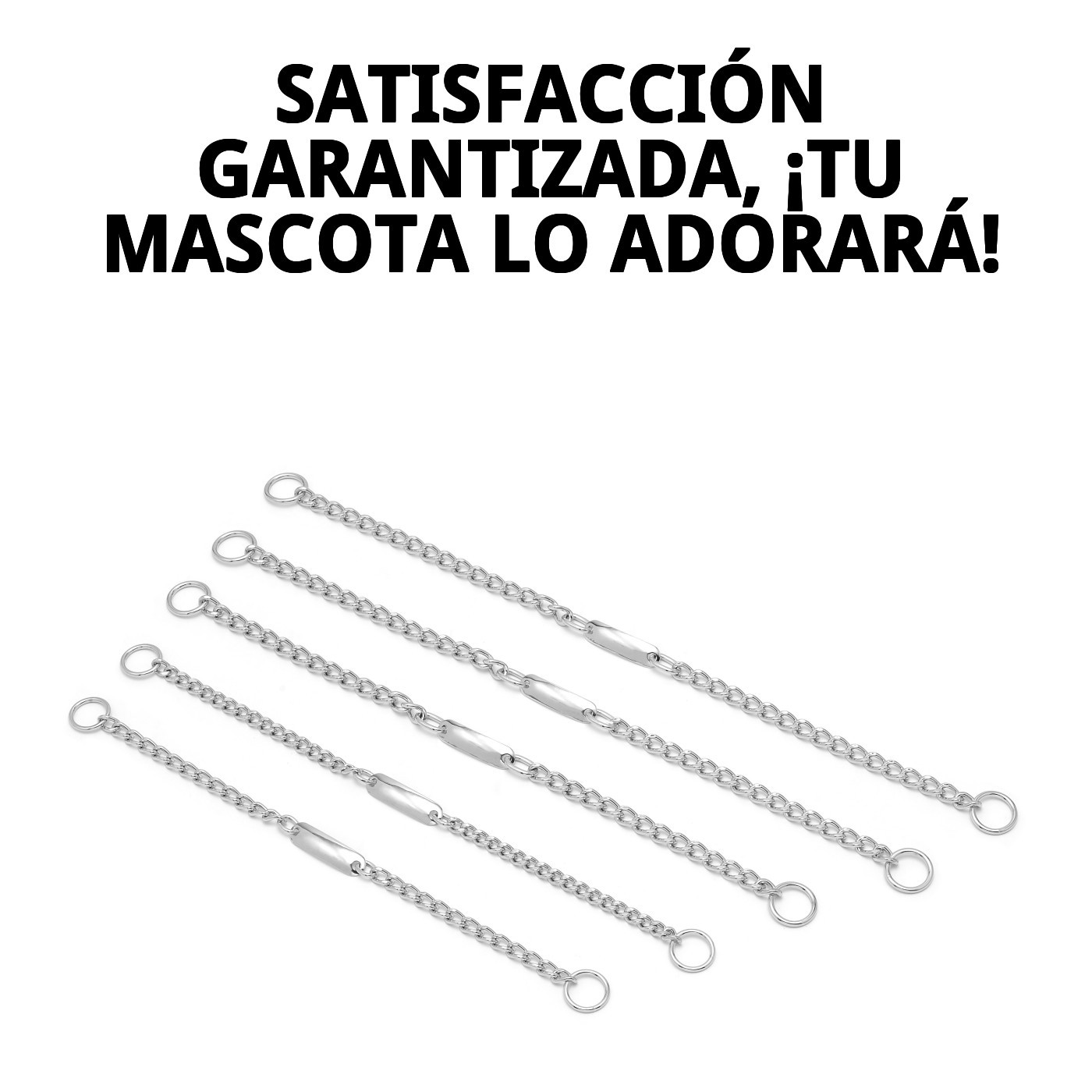 COLLAR CADENA C/PLACA 40cm X 3mm